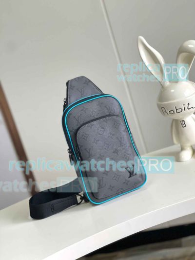 Copy L--V Avenue Slingbag PM Grey Turquoise M11703